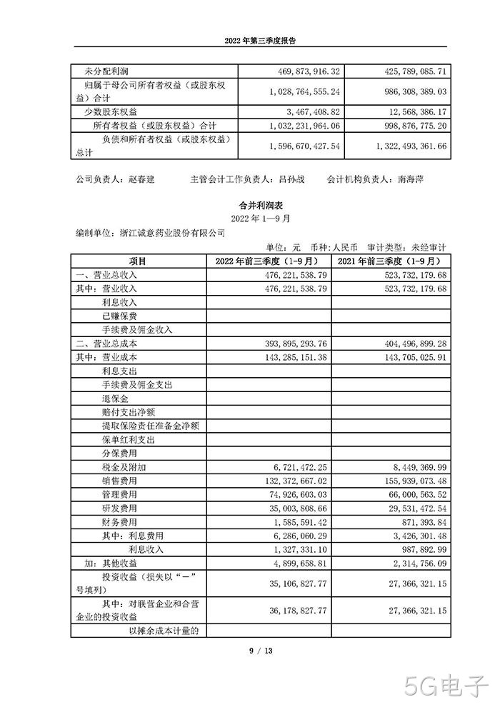 5G电子2022年第三季度报告_页面_09
