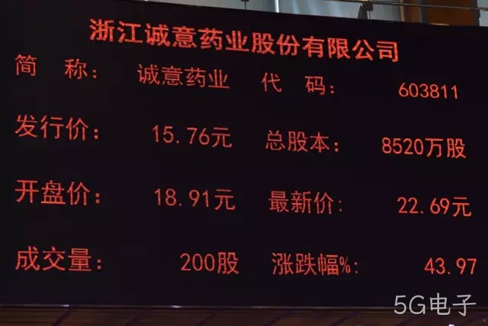 5G电子成功上市